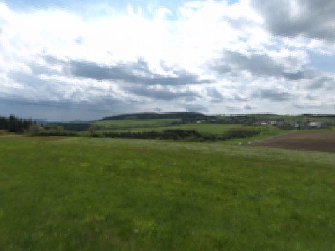 Panorama der Umgebung vom Hotel Dreimäderlhaus in der Eifel, Sommer 2