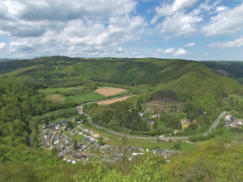 Panorama der Umgebung vom Hotel Dreimäderlhaus in der Eifel, Sommer 5